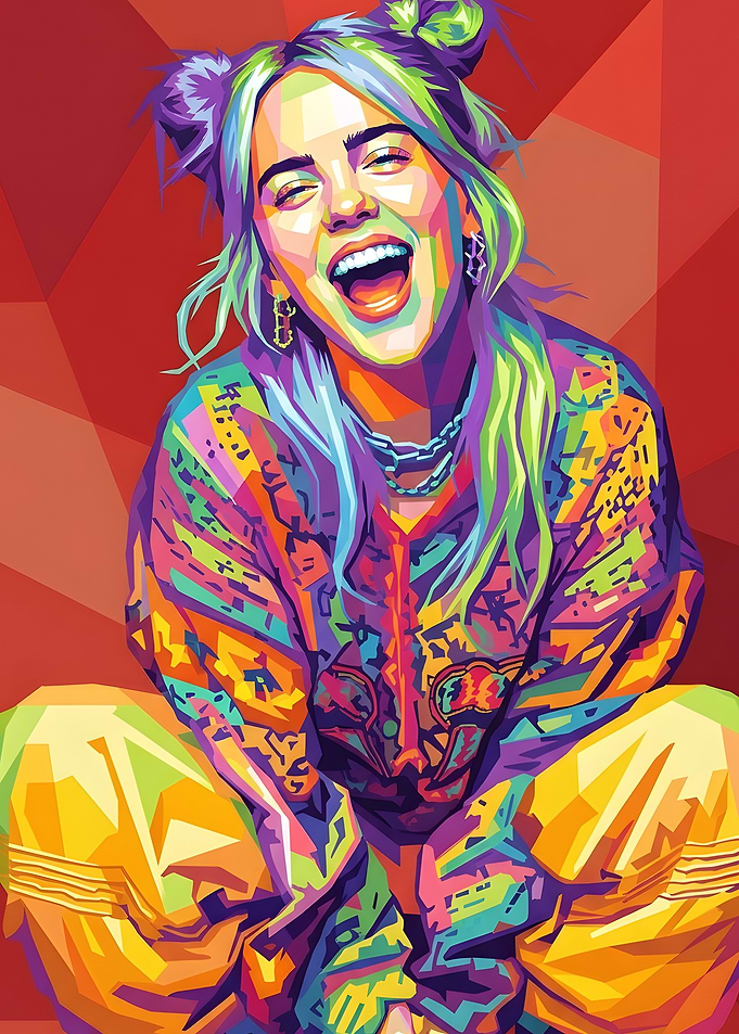 Billie Eilish Pop Art Portrait
