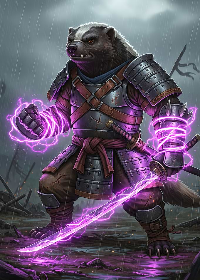 Wolverine Samurai with Lightning Powers