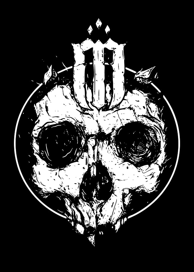 Gothic Skull Crown Emblem