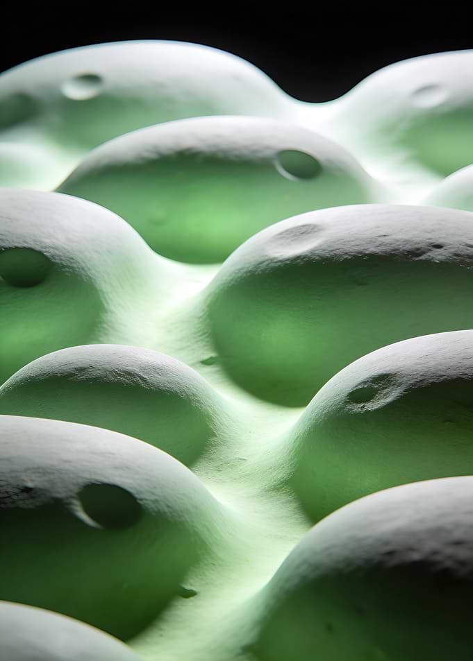 Abstract Green Organic Forms