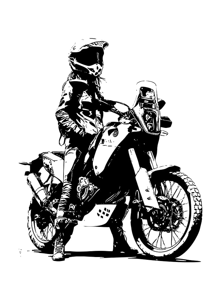 Motorcyclist on Adventure Bike