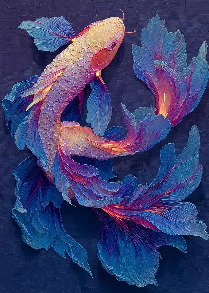 Vibrant Koi Fish Painting