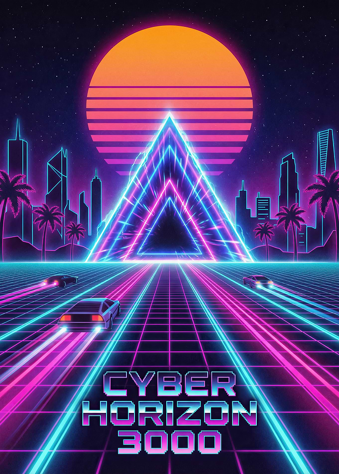 Cyberpunk Retro Future Cityscape