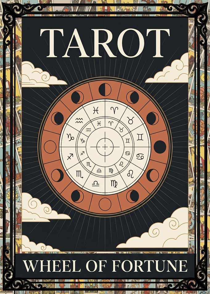 Tarot Wheel of Fortune Poster