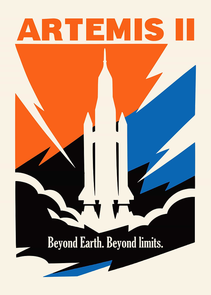 Artemis II Rocket Launch Poster