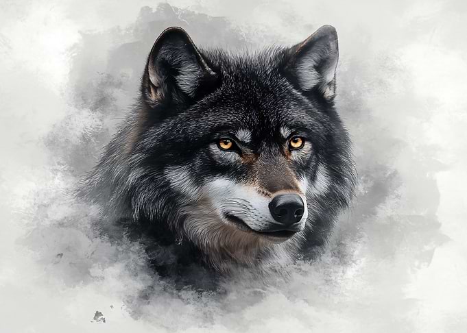 Close-up of a Wolf's Face