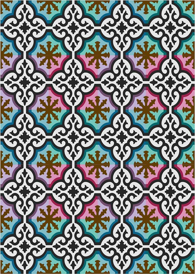 Colorful Geometric Tile Pattern