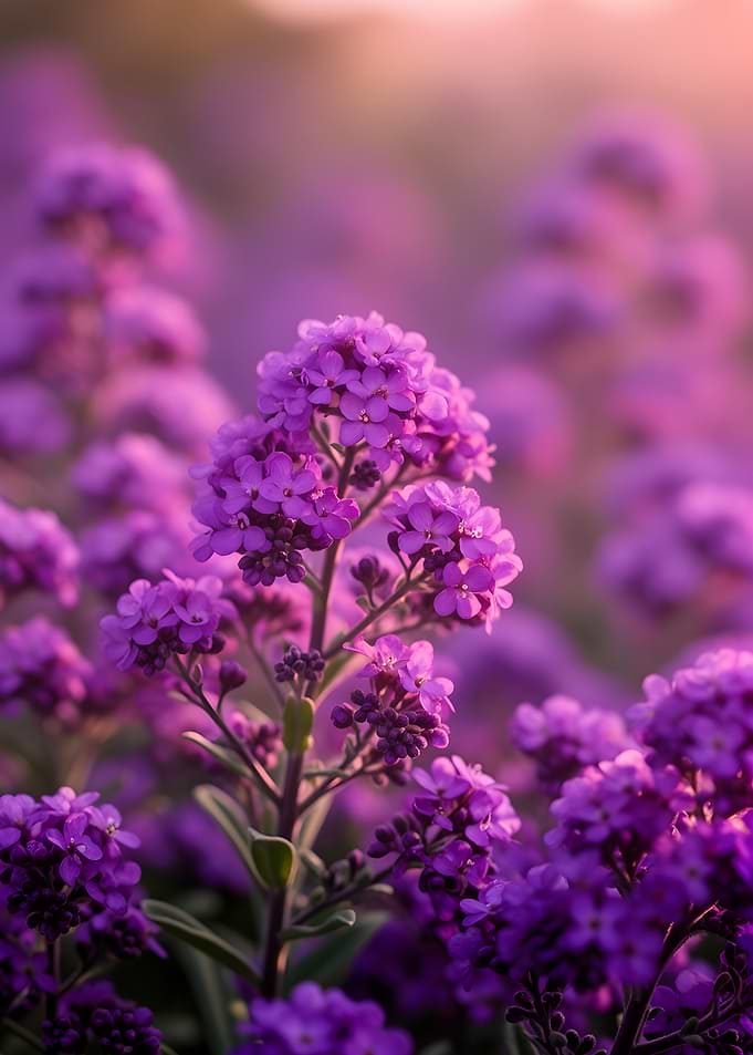 Purple Flowers in Soft Light