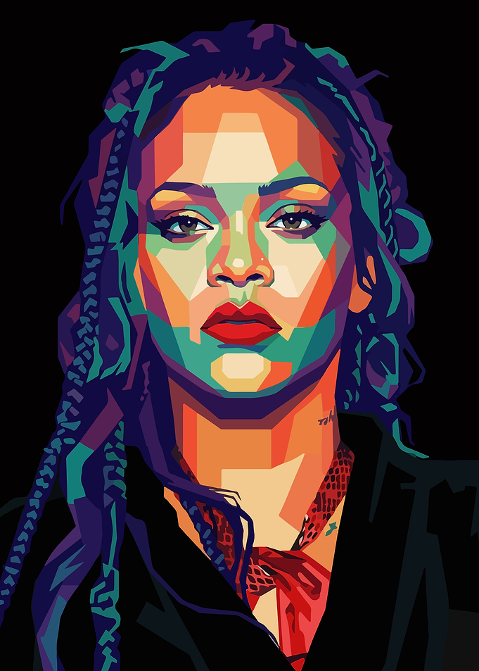 Rihanna Pop Art Portrait
