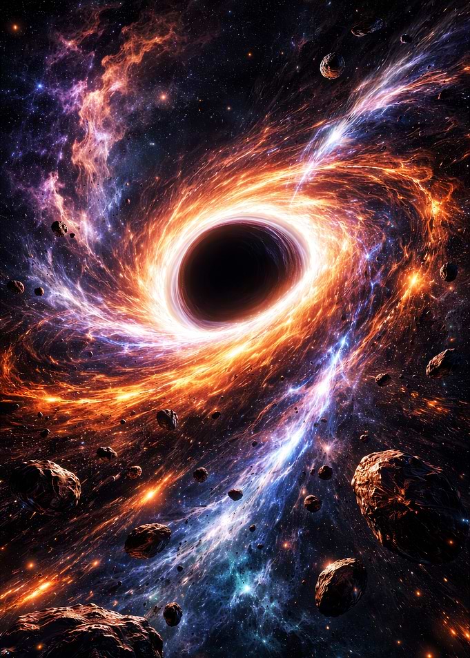 Black Hole Swirling Nebula