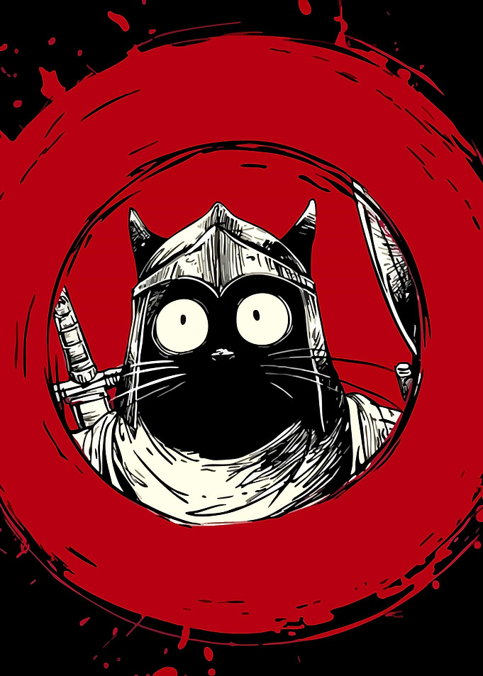 Warrior Cat in Red Circle