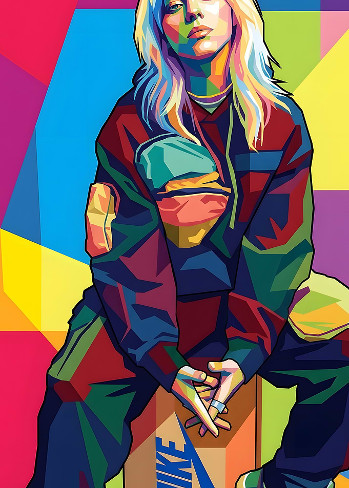 Billie Eilish Pop Art Portrait