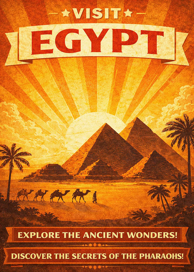 Visit Egypt Vintage Poster