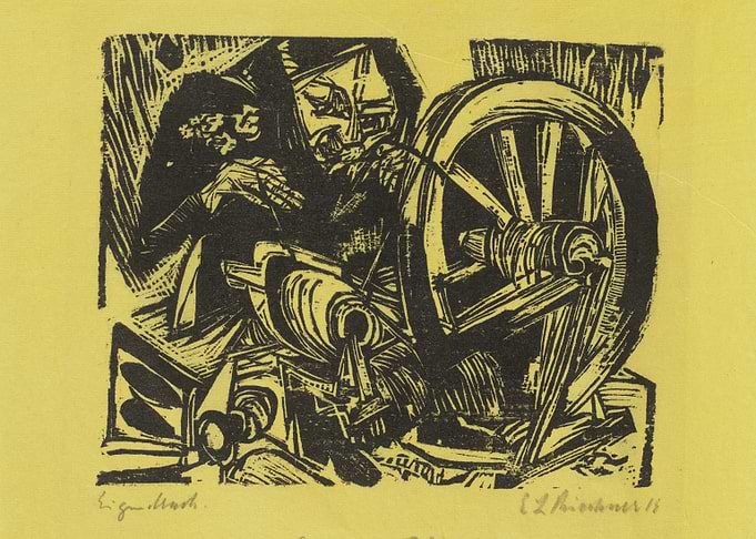 Grim Reaper at Spinning Wheel