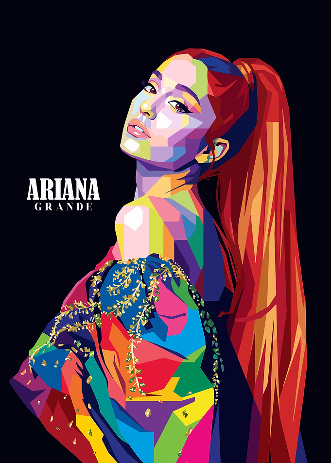 Ariana Grande Pop Art Portrait