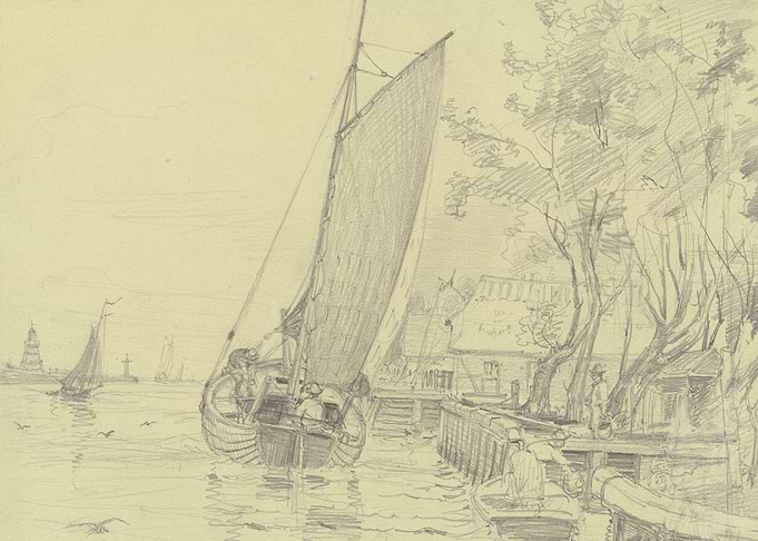 Sailboats by the Dock