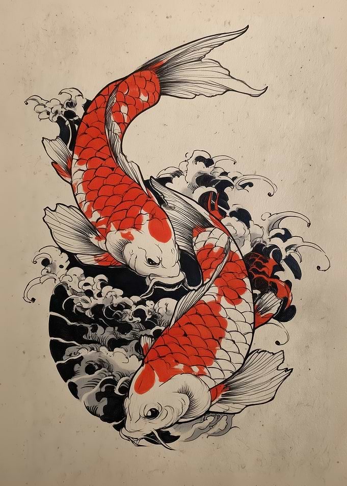 Traditional Japanese Koi Fish