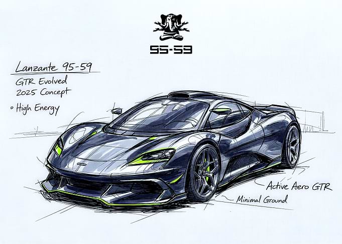 Lanzante GTR Evolved 2025 Concept Car Sketch