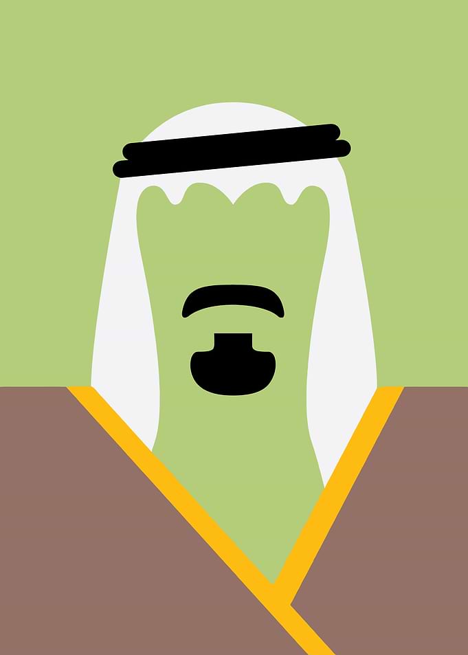 Minimalist Arab Man Portrait