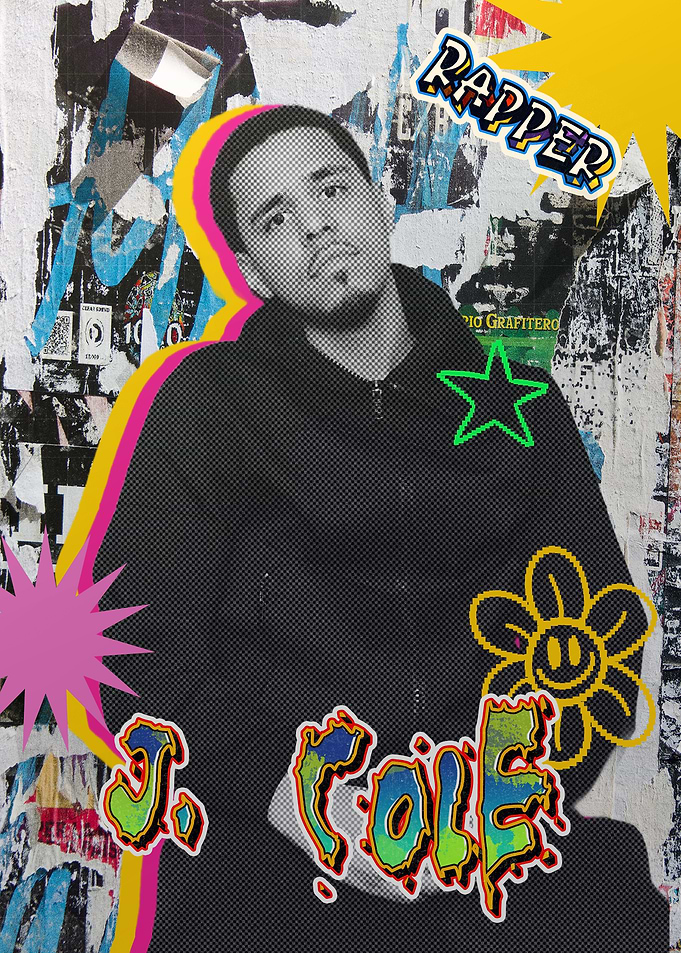 J. Cole Rapper Graffiti
