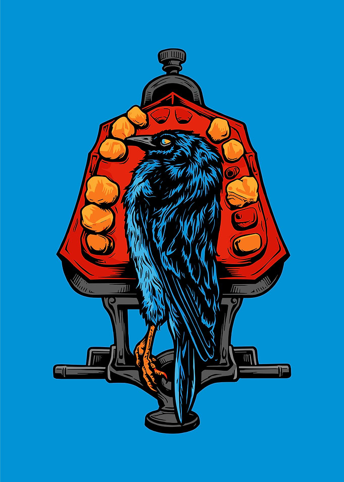 Crow in a Vice with Teeth