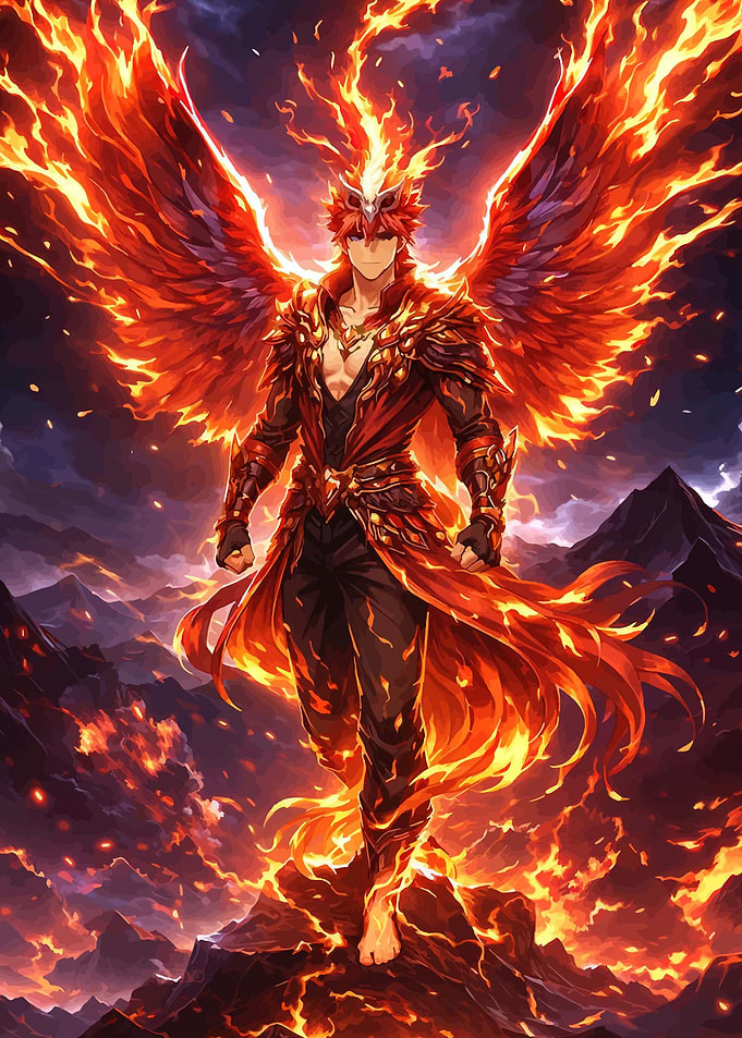 Fiery Phoenix Warrior