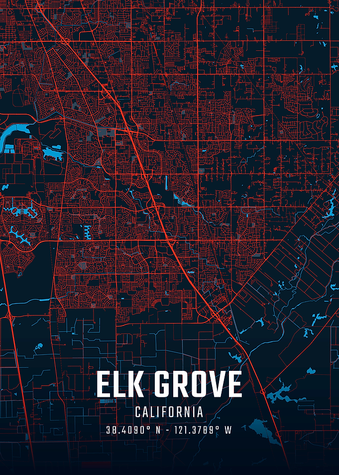 Elk Grove California City Map