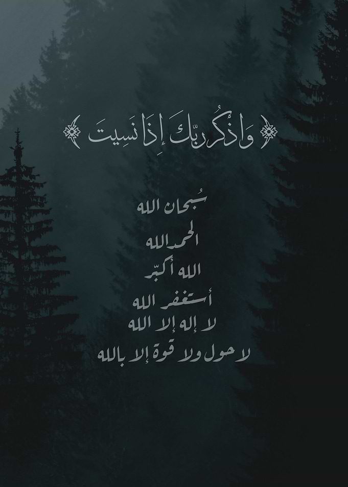 Islamic Calligraphy in Forest