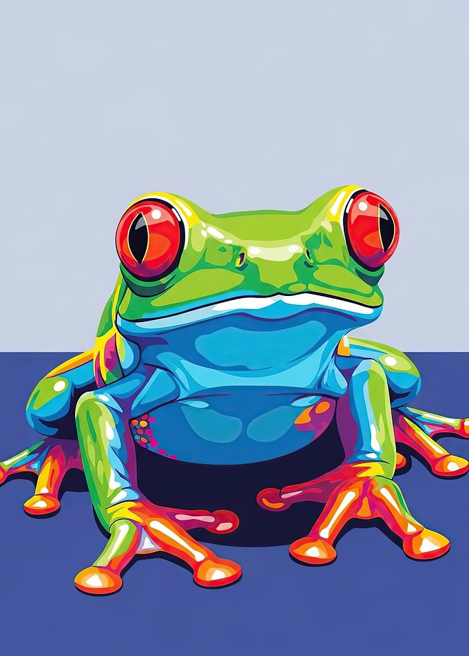 Vibrant Red-Eyed Tree Frog