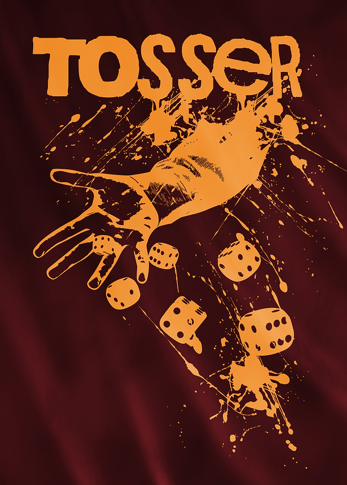 Grunge Dice Throwing Board Game Room Decor