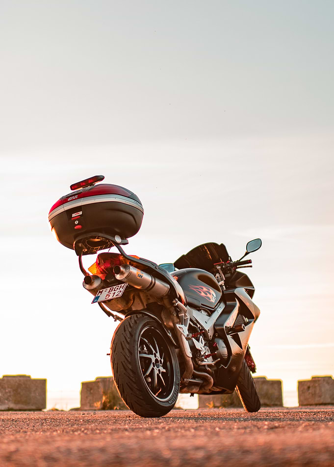 Honda VFR800 at Sunset