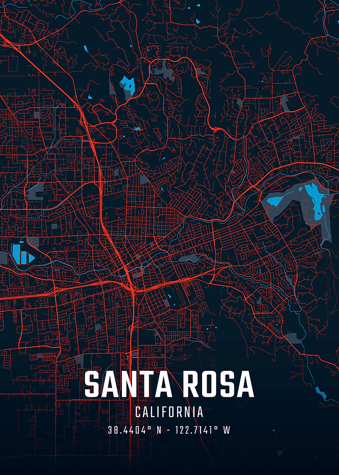 Santa Rosa California City Map