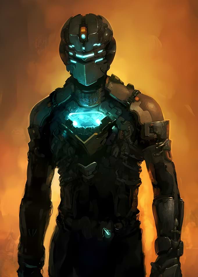 Isaac Clarke in Dead Space Armor