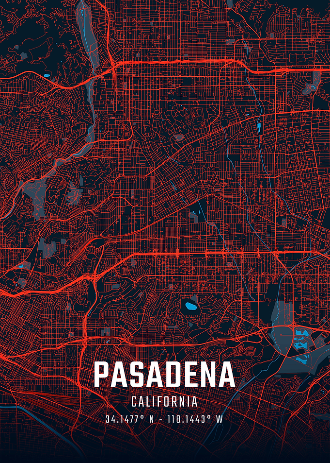 Pasadena California City Map
