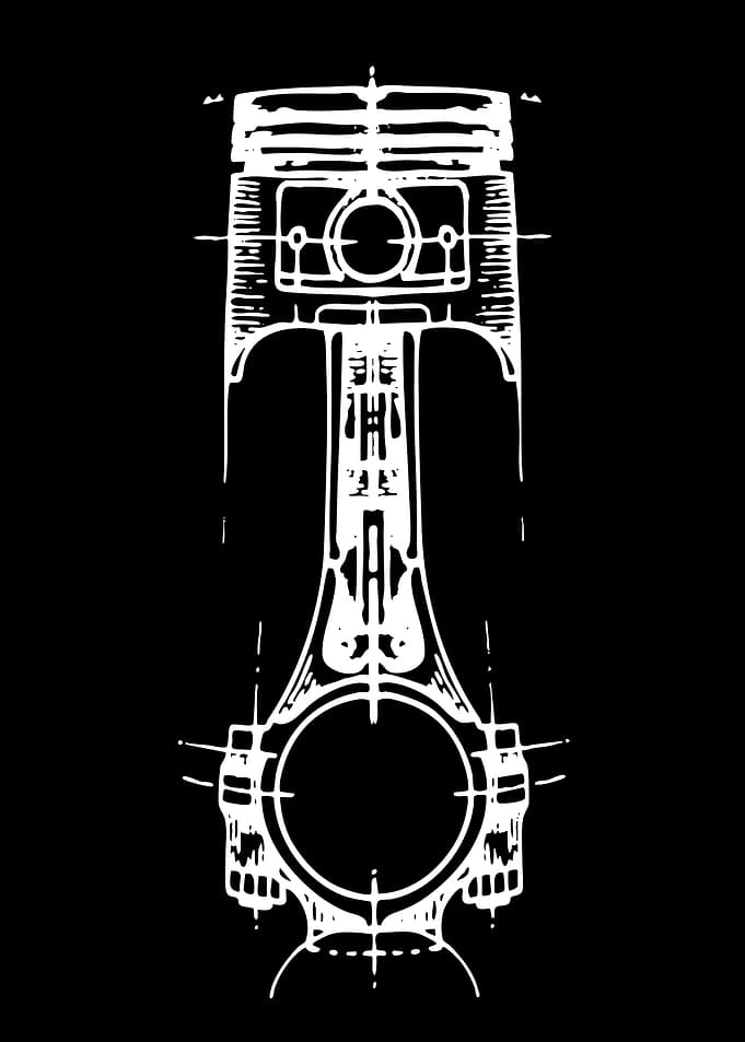 Piston and Connecting Rod Blueprint