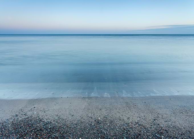 Serene Beach at Dusk