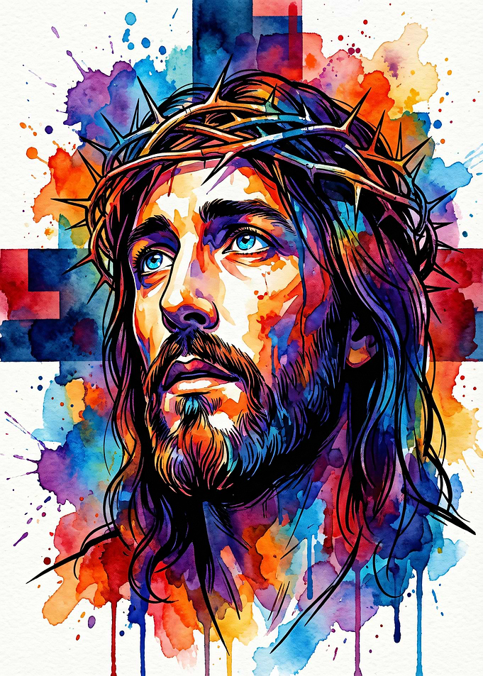 Jesus Christ Watercolor Painting