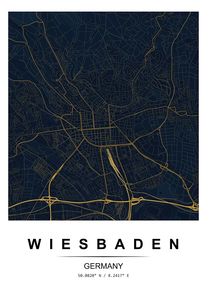 Wiesbaden City Map Poster