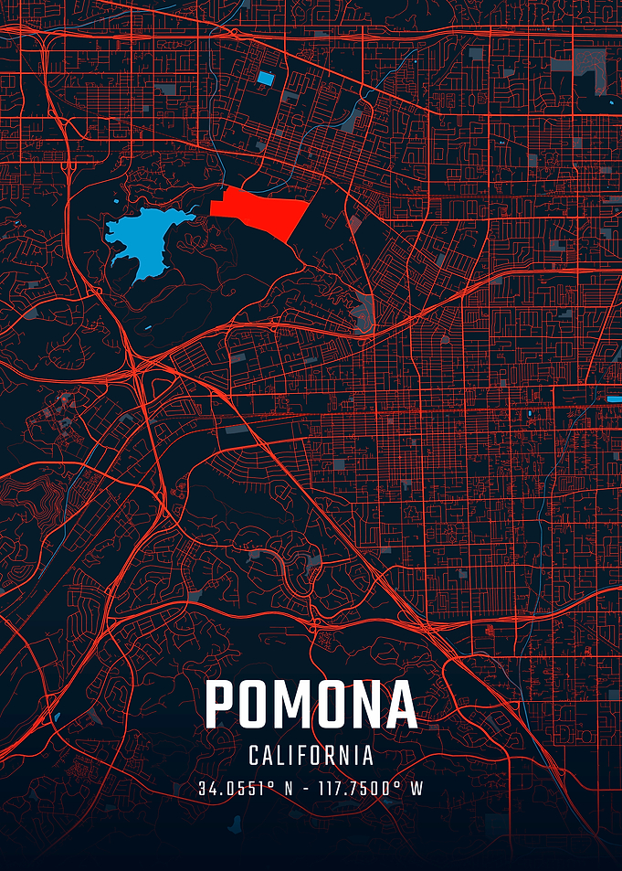 Pomona California City Map