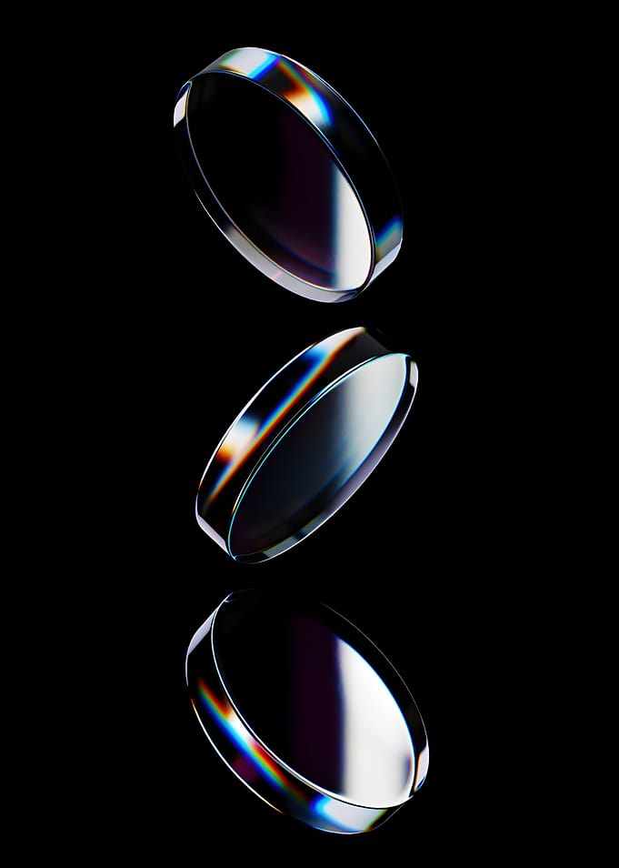 Abstract Glass Chromium effect