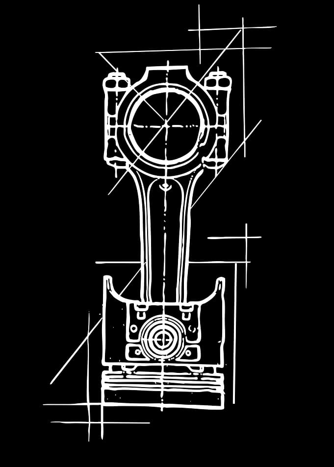 Piston Blueprint Sketch