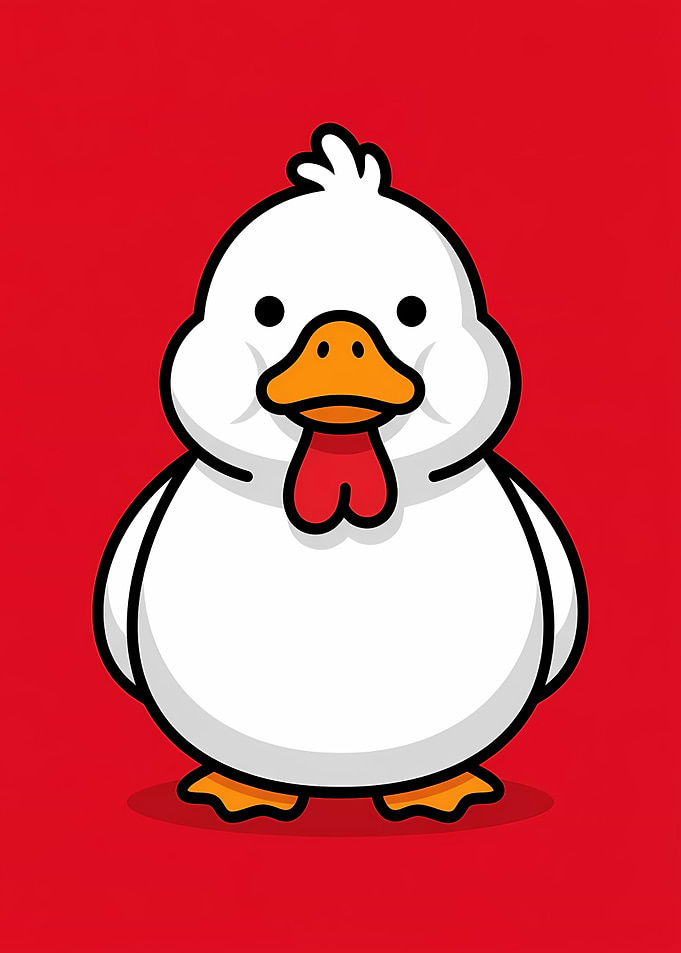 Cute Cartoon Chicken