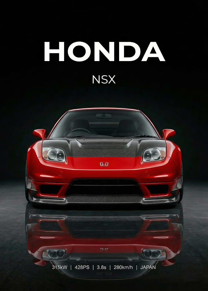 red Honda NSX Sports Car