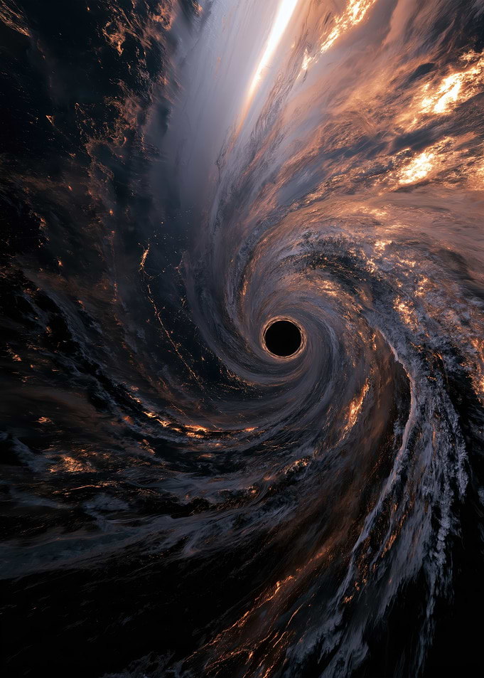 Black Hole Swirling Earth