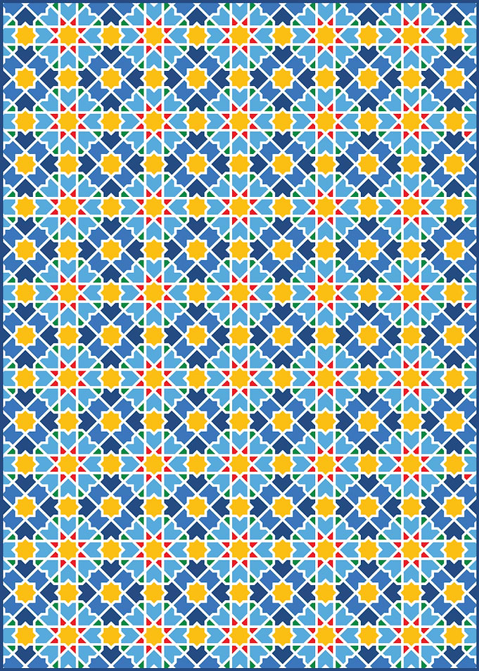 Moroccan Islamic Zellige: Radiant Stars and Geometric Harmony