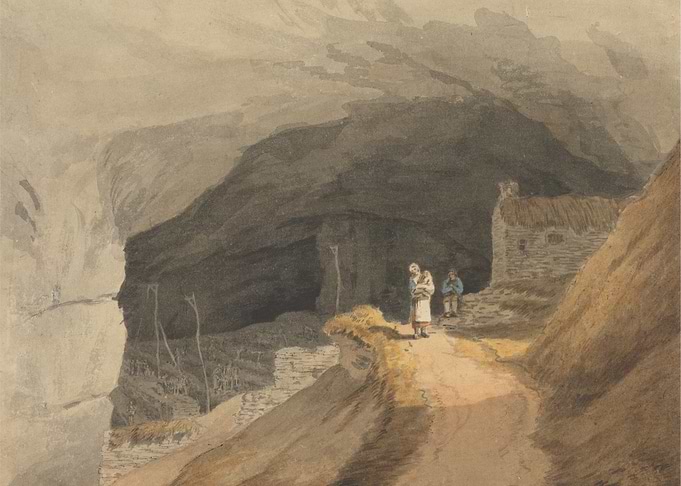 Figures by a Cave Entrance