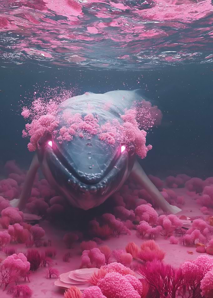 Whale with Pink Coral