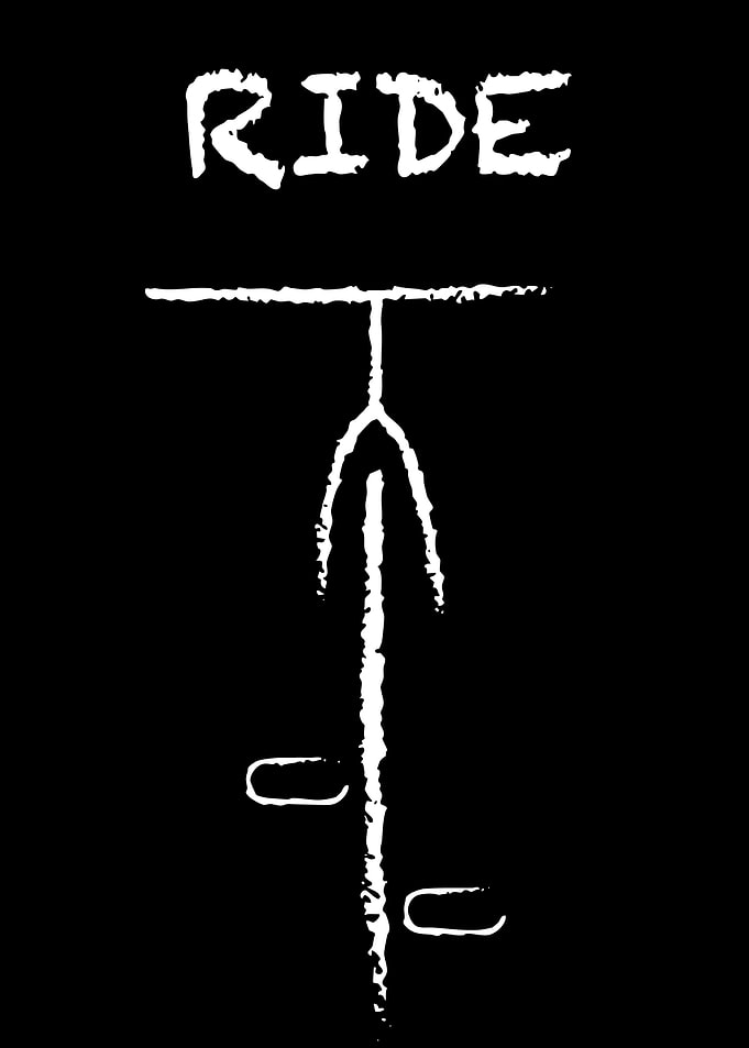 Ride Bicycle Text Art