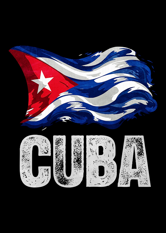 Cuba Flag and Text