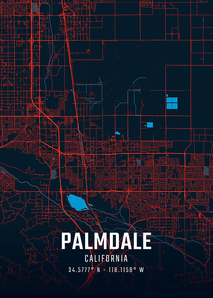 Palmdale California City Map